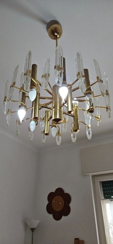 Lampadario italiano ottone - lampadario,
