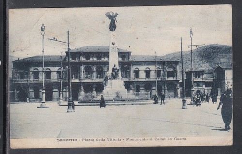 Cartolina salerno piazza della - cartolina,