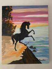 MUSSOLINI ROMANO olio su tela 40x50 - DESTRIERO - certificato FIAR