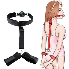 BDSM Neck Handcuff Mouth Gag