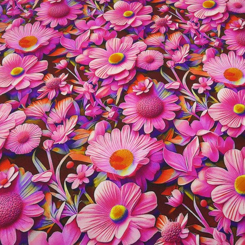 Tessuto viscosa jersey - , fiori