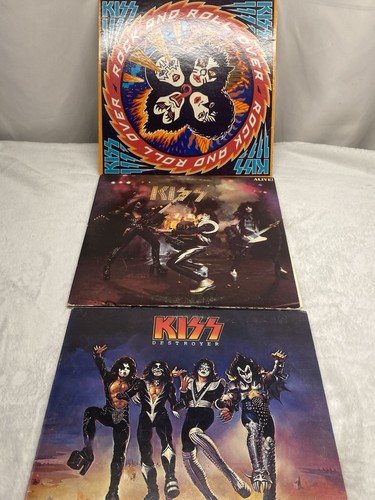 Vintage kiss vinyl records lot - vintage,