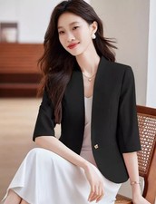 Giacca Nera Elegante Mezza