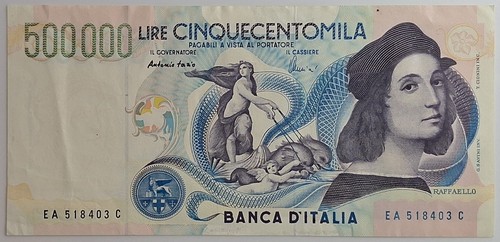 500000 lire raffaello - 500000,