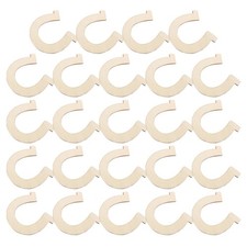  24 pezzi fai-da-te in legno grande non verniciato taglio ferro di cavallo