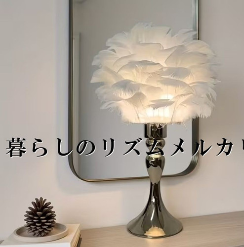 Lampada piuma bianca - in,