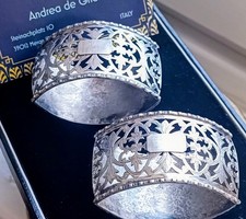 2 antichi anelli tovaglioli argento 800 31 grammi