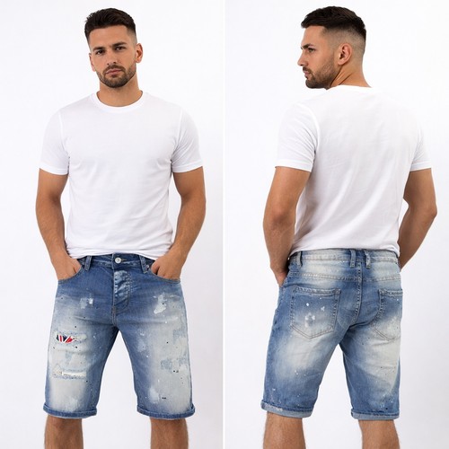 Bermuda jeans uomo denim - bermuda,