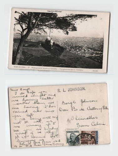 Postcard barcelona tibidabo - postcard,