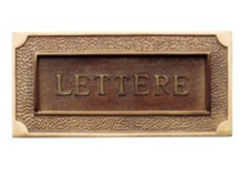 Buca lettere piccola - in, ottone
