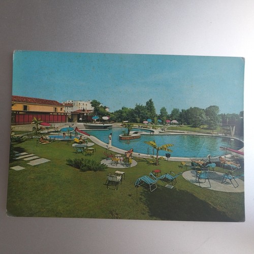 Cartolina vintage abano - cartolina, terme