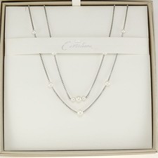 Collana MILUNA a due fili con 10 perle da mm 5-5,5 a mm 7-7,5 - Argento 925