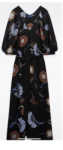Zara abito midi voluminoso - midi,