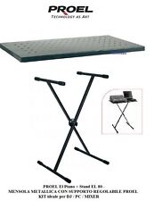 PROEL KIT ElPiano MENSOLA METALLICA + STAND TASTIERA EL80 x DJ MIXER NOTEBOOK