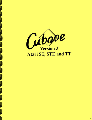 Cubase atari 1040 manuale - 1040,