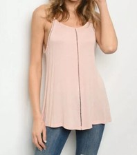 Canotta tunica rosa senza