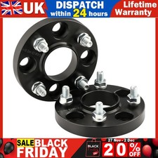 DISTANZIALI RUOTA ALLUMINIO NERO 20MM X2 MOZZOCENTRICI per Ford Fiesta ST150 MK6 / MK7