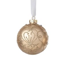 Box 3 Sfere Vetro Oro Matt