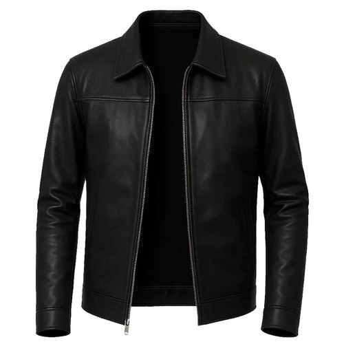 Giacca pelle bovina uomo - , nera