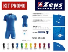 Completo Calcio Calcetto Manica Corta ZEUS Mod. KIT PROMO in 11 Colori a scelta
