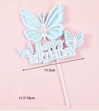 Cake Topper Farfalla Azzurra