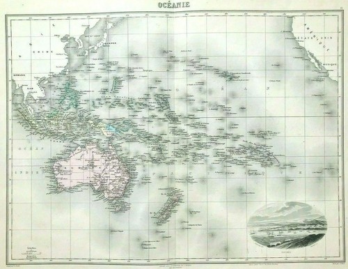Mappa oceano pacifico - oceano, oceana