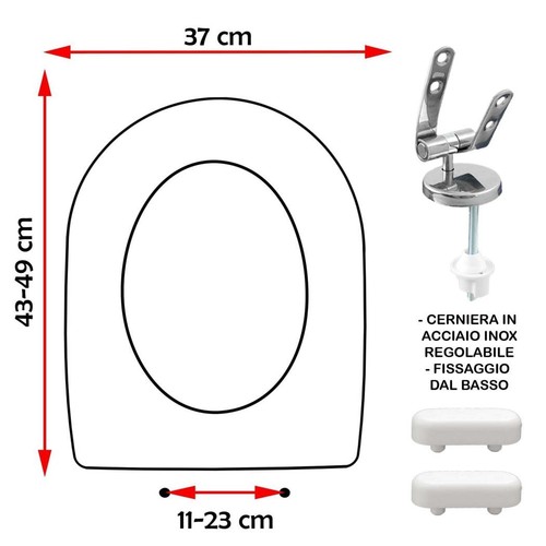 Sedile copriwater compatibile - sedile,