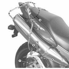 KAPPA TK214 TELAI X BORSE LATERALI MORBIDE PER HONDA HORNET 600 (03 > 06)