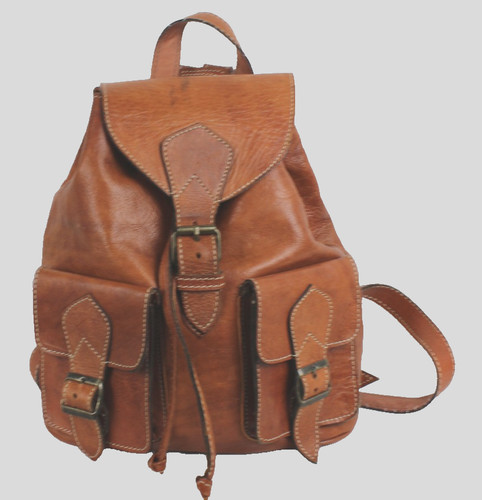 Zaino pelle marrone unisex - zaino,