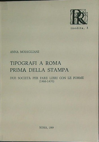 Tipografi roma prima - prima, della