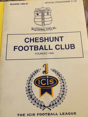 Cheshunt wembley 1996 97 - cheshunt, 1996/97
