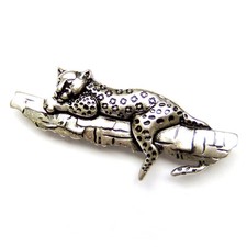 Spilla argento leopardo - spilla,