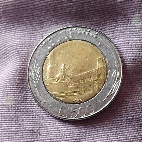 500 lire bimetallica - 500,