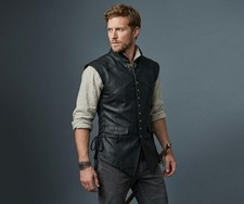 Gilet jerkin pelle nera - jerkin,