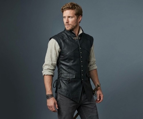 Gilet jerkin pelle nera - gilet, in