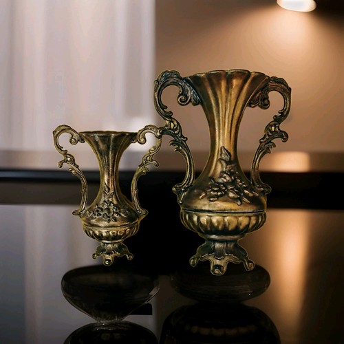 Vasi ottone vintage - in, coppia
