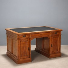 Scrivania Antica Rovere Pelle
