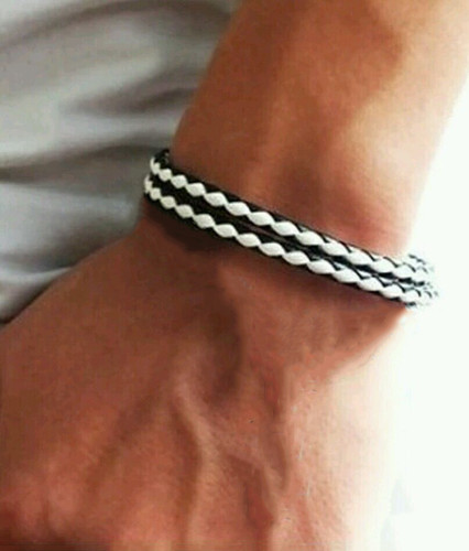 Bracciale bianco nero - bracciale,