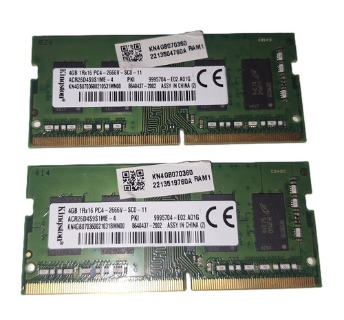 Ram ddr4 8gb sodimm - (2x4gb),