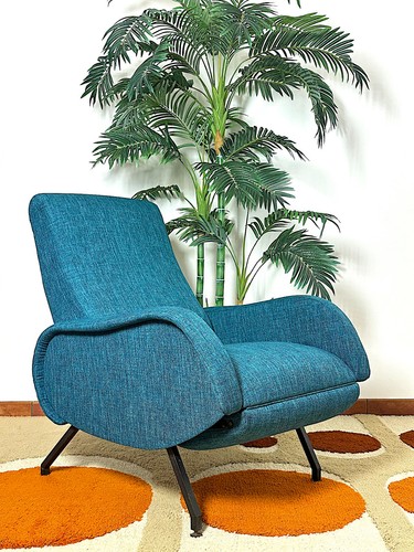 Poltrona reclinabile vintage - reclinabile,