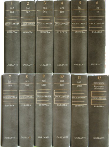 Enciclopedia europea garzanti - enciclopedia,