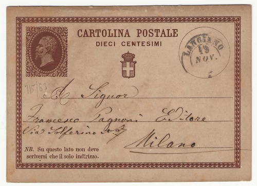 1874 regno cartolina - -,