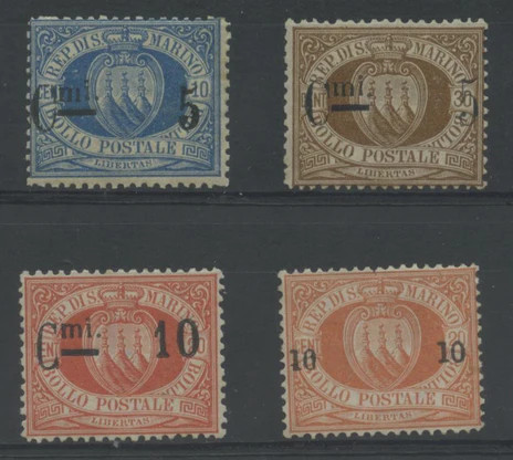 San marino 1892 - marino, stemma