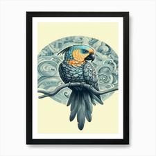 Stampa artistica pappagallo