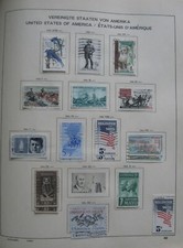 USA 1963-64 one page lot of used stamps without  airmail stamps