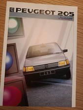 BROCHURE DEPLIANT PEUGEOT 205 JUNIOR ITALIANO 4 PAG 1986