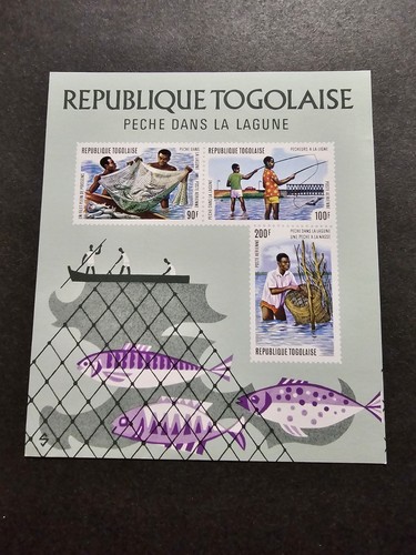 Timbro togo pesca pesci - pesca,