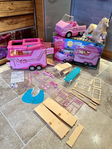 Barbie van horse trailer - barbie,