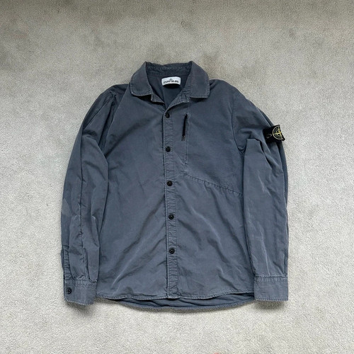 Stone island grigio overshirt - stone,