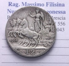 Veiii italia 2 lire - re, d'italia